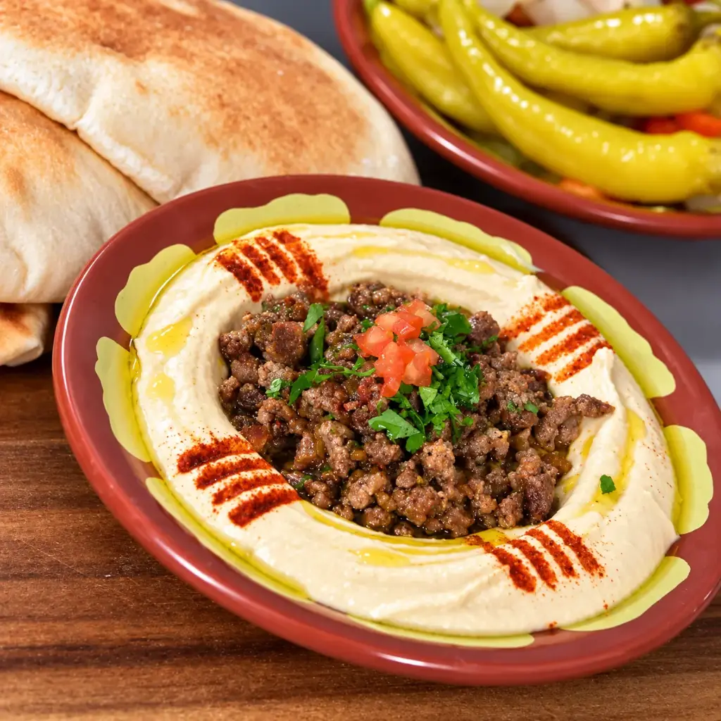 حمص باللحمة 