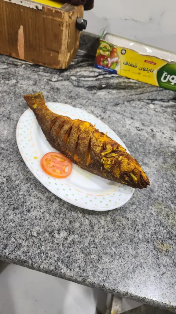 سمك سيباس بدون أرز